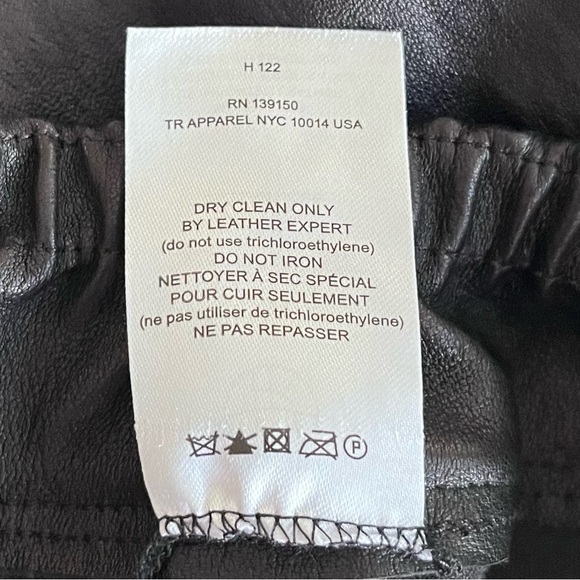 The Row Orshen Ruched Lambskin Leather Leggings Womens SZ XL Black Quiet Luxury - Picture 9 of 14